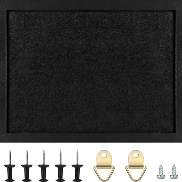 Pin Board for Office, School and Home (All Black, 11“ x‎ 8" - 1P) - Picture 1 of 6